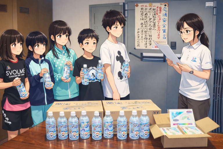 【社会貢献への取り組み】小学校へ飲料水を寄贈しました。